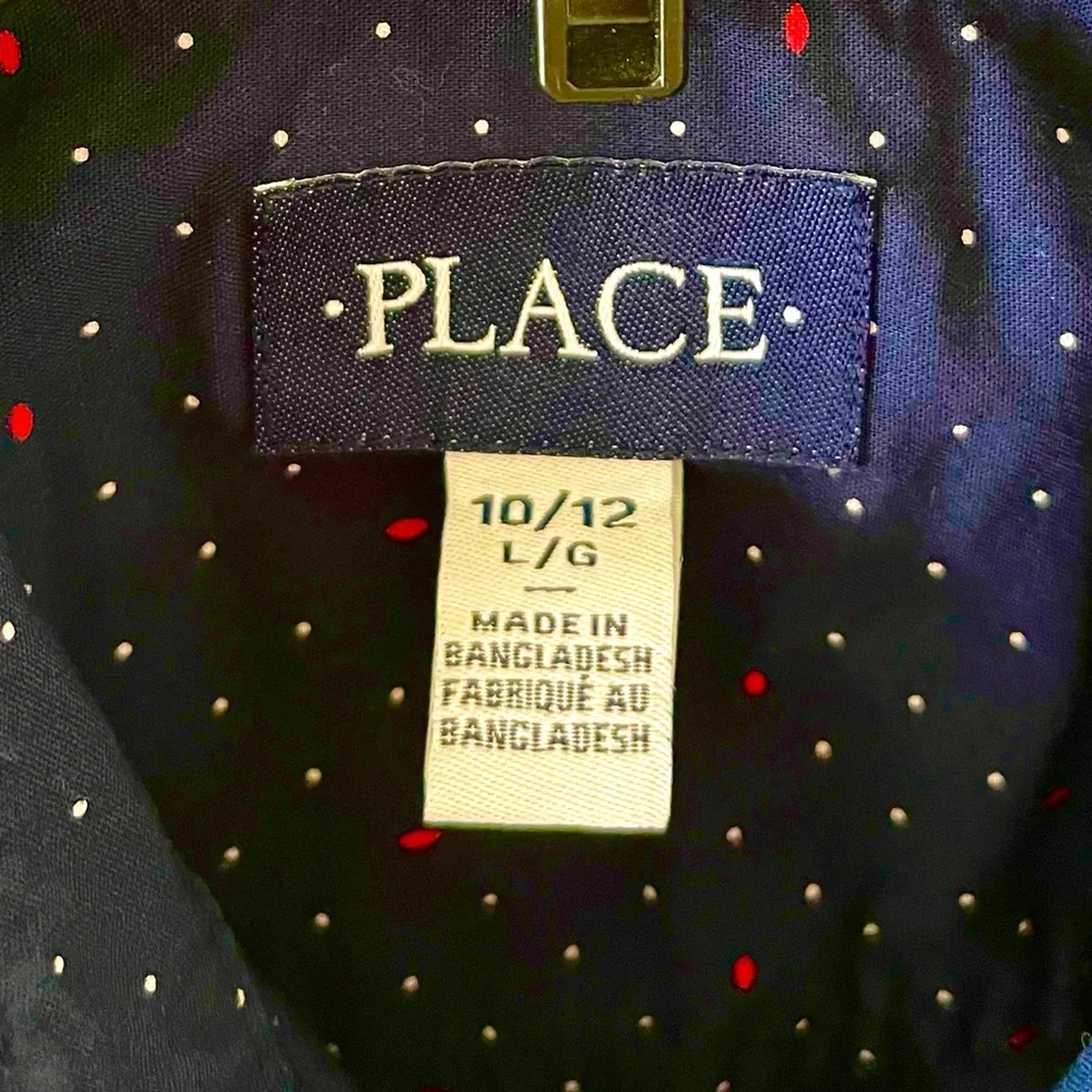 The Children’s Place Boys Long Sleeve Button Up Shirt, Size L(10/12)